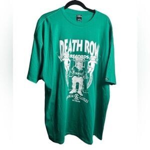 NWT Crooks & Castles Green Death Row Records Graphic Short Sleeve Tee Shirt- 2XL